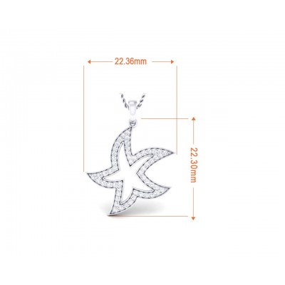 Stella Marina Diamond Pendant in 18k white gold